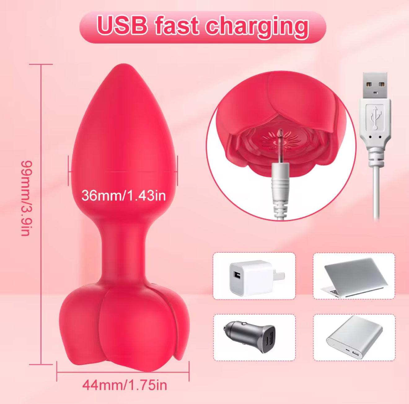 Bloom Backdoor – Rosebud Vibrating Plug