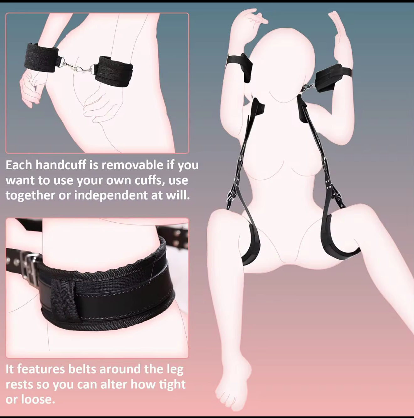 Legs Up & Obey – BDSM Bondage Thigh Sling Restraint